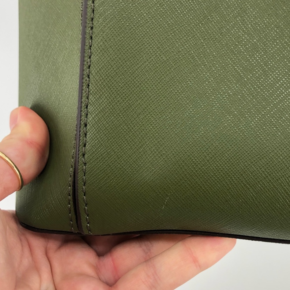Kate Spade Halsey Post Street Olive Green Tote Bag - Picture 15 of 15